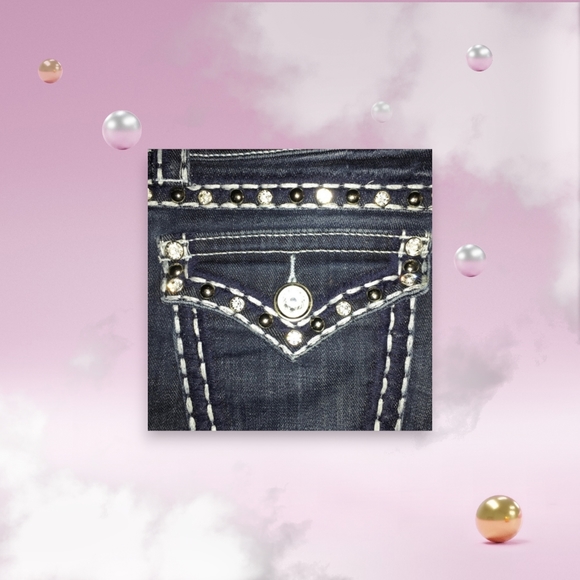 LA IDOL Capri L.A. Idol USA Jeweled Capri's Jeans size 7 - Picture 7 of 9